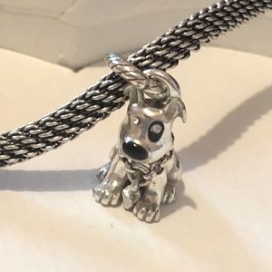 🆕 Brighton Archie charm Silver dog Black nose & ring around eye Star on collar